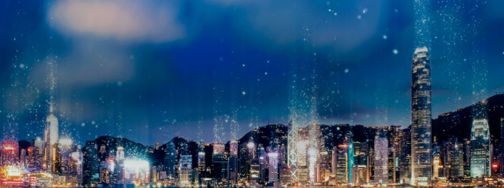 Downtown Digital City at Night